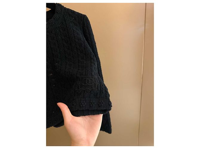 Chanel Strickware aus schwarzer Baumwolle - Ansicht 2