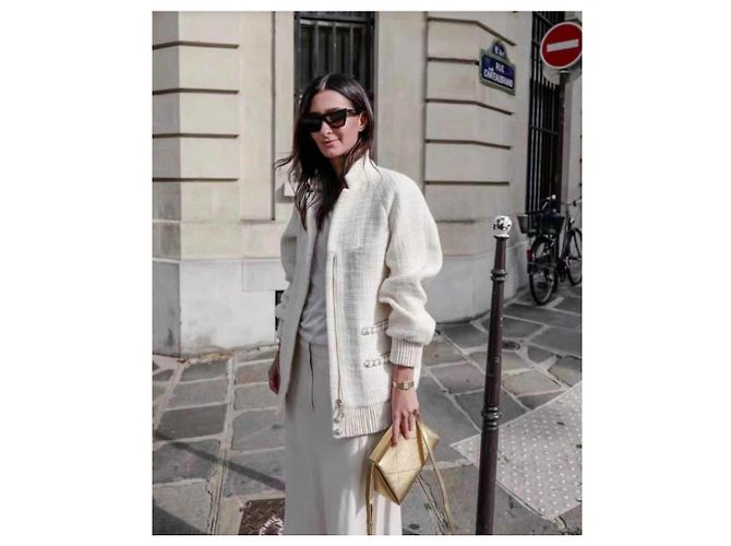 Abrigo Chanel de lana mujer talla 36 Multicolor - vista 4