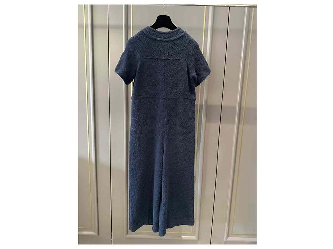 Tuta Chanel in cotone blu navy - vista 2