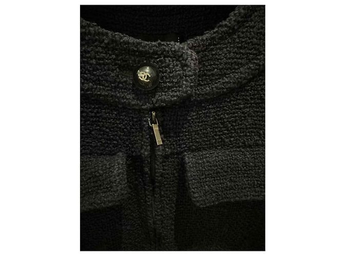 Tuta Chanel in cotone blu navy - vista 4