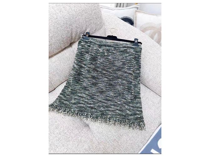 Chanel Tweed Rock Mehrfarbig Größe 38 Mehrfarben - Ansicht 2