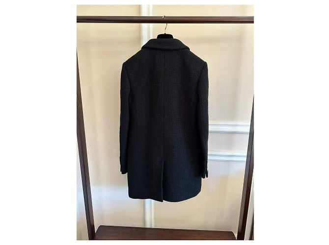 Chanel Black Wool Coat Size 36 - view 2