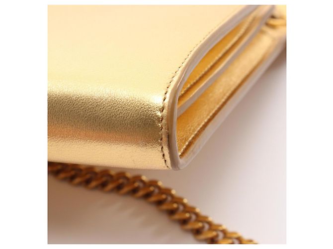 Autre Marque Borsa in pelle dorata Yves Saint Laurent D'oro - vista 10