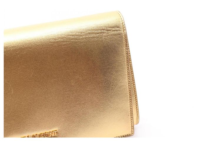 Autre Marque Borsa in pelle dorata Yves Saint Laurent D'oro - vista 12