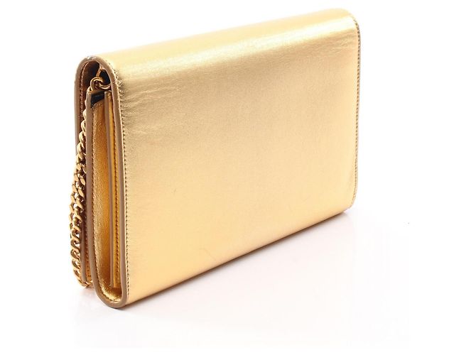 Autre Marque Borsa in pelle dorata Yves Saint Laurent D'oro - vista 2