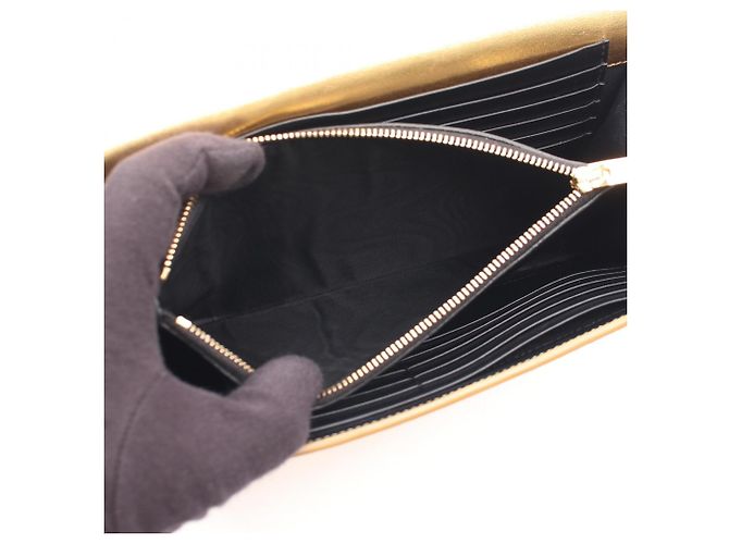 Autre Marque Borsa in pelle dorata Yves Saint Laurent D'oro - vista 4