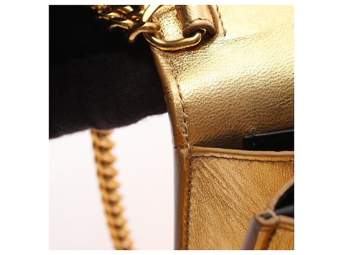 Autre Marque Borsa in pelle dorata Yves Saint Laurent D'oro - vista 7