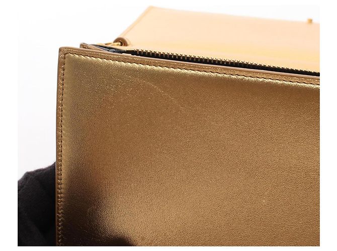 Autre Marque Borsa in pelle dorata Yves Saint Laurent D'oro - vista 8