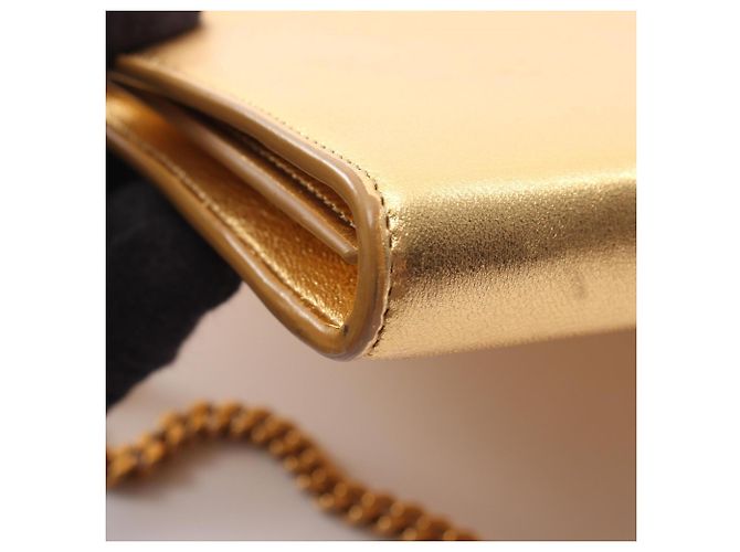 Autre Marque Borsa in pelle dorata Yves Saint Laurent D'oro - vista 9