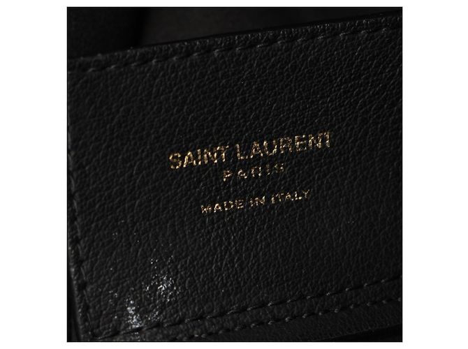 Autre Marque Bolso de mano de cuero negro Yves Saint Laurent - vista 4