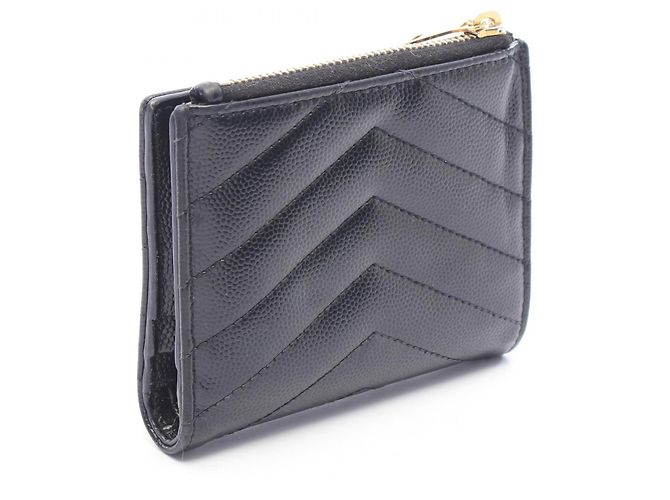 Autre Marque Portafoglio bi-fold Monogram Saint Laurent Paris Nero - vista 2
