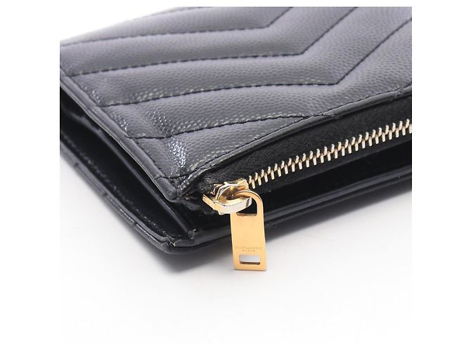Autre Marque Portafoglio bi-fold Monogram Saint Laurent Paris Nero - vista 7