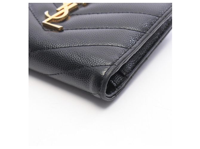 Autre Marque Portafoglio bi-fold Monogram Saint Laurent Paris Nero - vista 9
