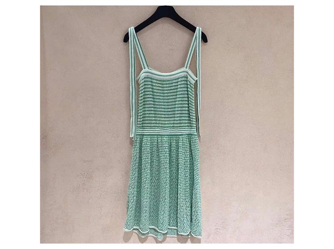 Chanel Baumwollkleid Mehrfarbig Größe 38 Mehrfarben - Ansicht 2