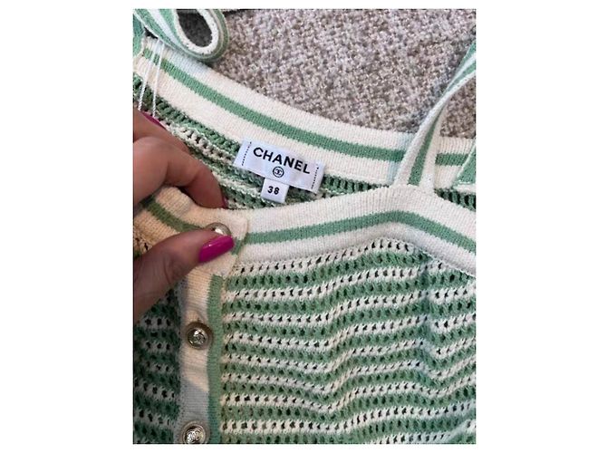 Chanel Baumwollkleid Mehrfarbig Größe 38 Mehrfarben - Ansicht 4