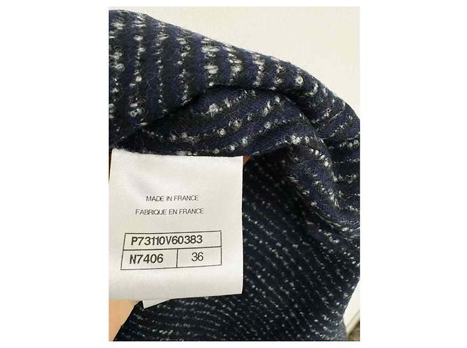 Abrigo Chanel de lana mujer talla 36 Multicolor - vista 5