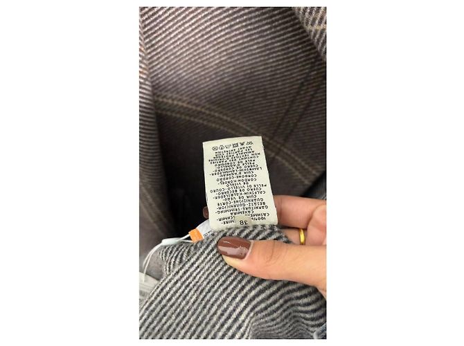 Abrigo Hermès de cashmere mujer talla 38 Multicolor - vista 4