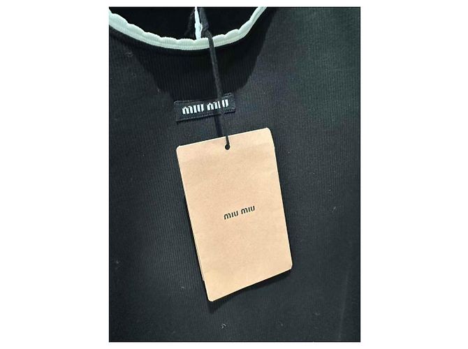 Vestido Miu Miu de algodón negro - vista 3