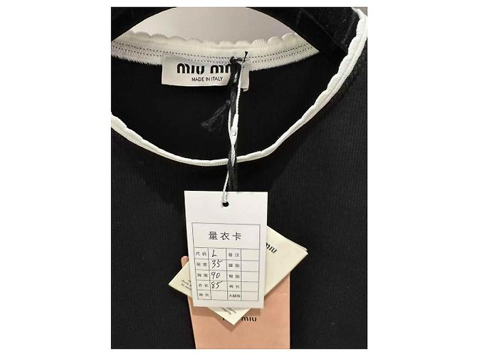 Vestido Miu Miu de algodón negro - vista 4