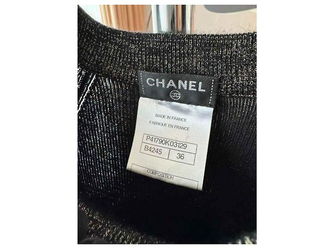 Chanel Kleid aus schwarzem Kaschmir - Ansicht 5