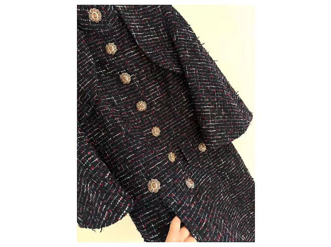 Abrigo Chanel de lana mujer talla 34 Multicolor - vista 2