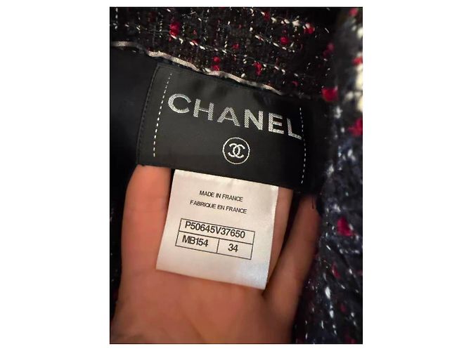 Abrigo Chanel de lana mujer talla 34 Multicolor - vista 4