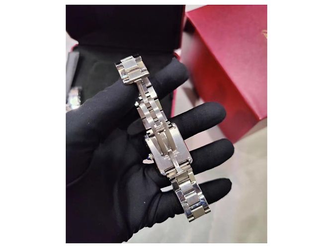 Cartier Tank Anglaise Uhren Silber - Ansicht 2