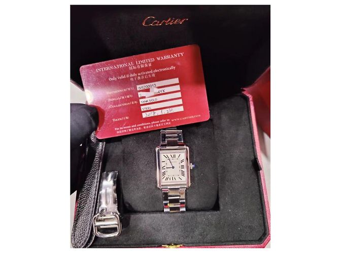 Cartier Tank Anglaise Uhren Silber - Ansicht 3