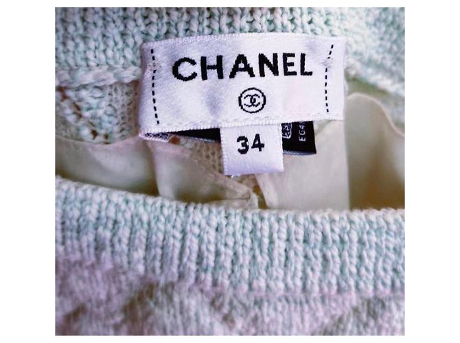 Chanel Baumwollkleid Mehrfarbig Größe 34 Mehrfarben - Ansicht 2