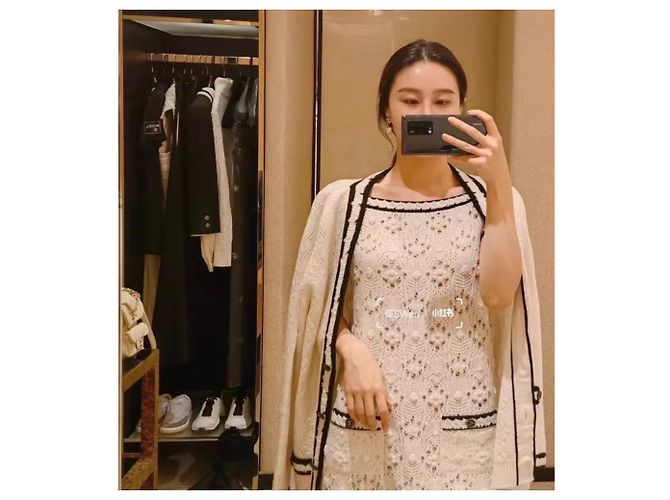 Chanel Kleid aus Kaschmir 38 FR Mehrfarben - Ansicht 4