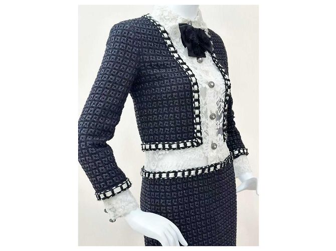 Chanel Kleid Wolle Mehrfarbig Größe 38 Mehrfarben - Ansicht 2