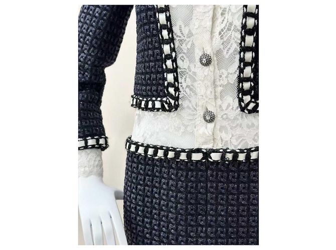 Chanel Kleid Wolle Mehrfarbig Größe 38 Mehrfarben - Ansicht 3