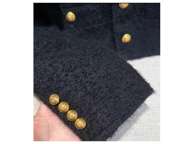 Chaqueta de lana negra Céline Negro - vista 4