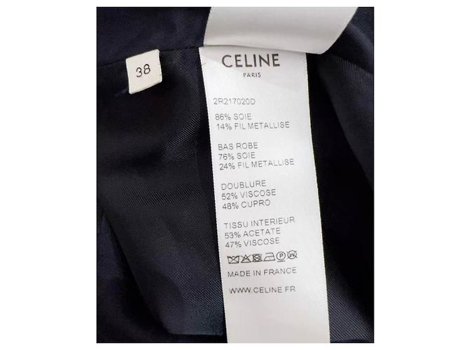 Céline Kleid aus Seide mehrfarbig Größe 38 Mehrfarben - Ansicht 5