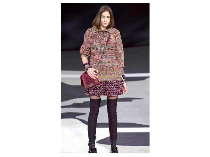 Chanel Strickjacke aus Wolle mehrfarbig Größe 36 Mehrfarben - Ansicht 4