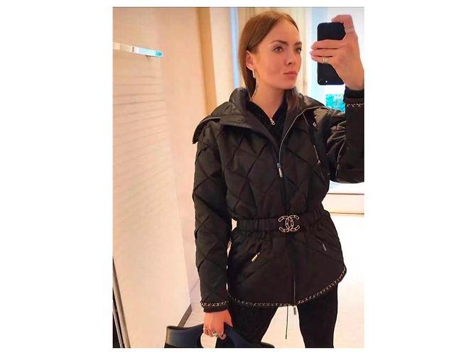 Chanel Lederjacken Schwarz - Ansicht 5