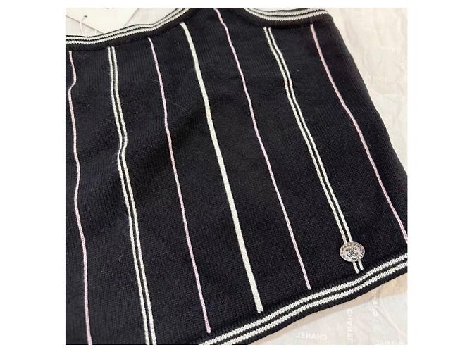Chanel Strickware aus schwarzem Kaschmir Größe 38 - Ansicht 2
