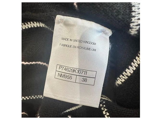 Chanel Strickware aus schwarzem Kaschmir Größe 38 - Ansicht 7