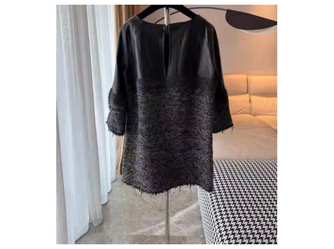 Vestido Chanel de cuero Multicolor - vista 4