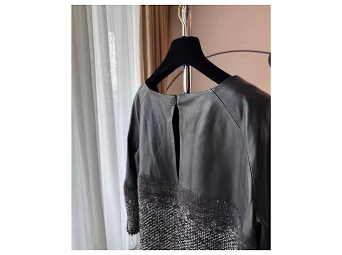 Vestido Chanel de cuero Multicolor - vista 5