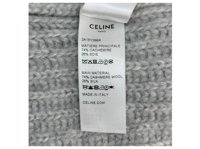 Pull en cachemire gris Céline XS - vue 2