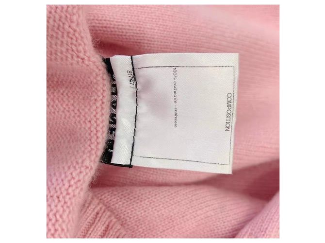 Chanel Strickjacke aus Rosa Kaschmir Pink - Ansicht 2