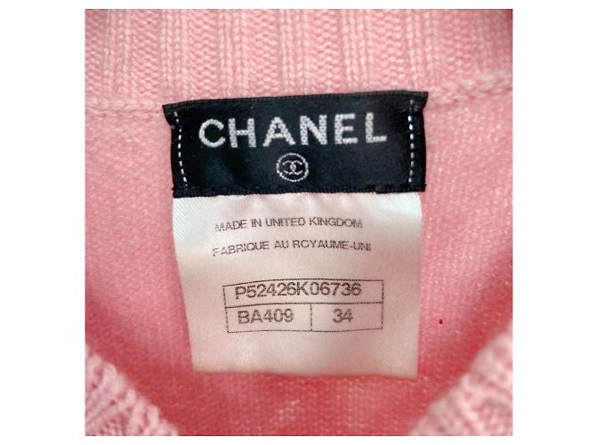 Chanel Strickjacke aus Rosa Kaschmir Pink - Ansicht 4