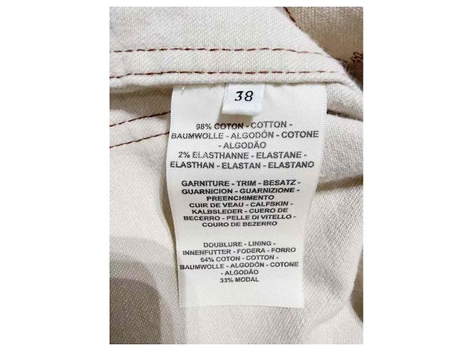 Giacca Hermès Beige in Cotone Taglia 38 - vista 6