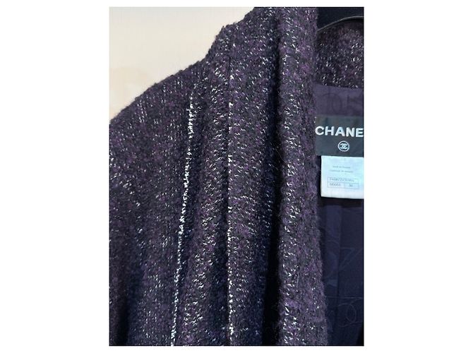 Abrigo Chanel de lana morado Púrpura - vista 4