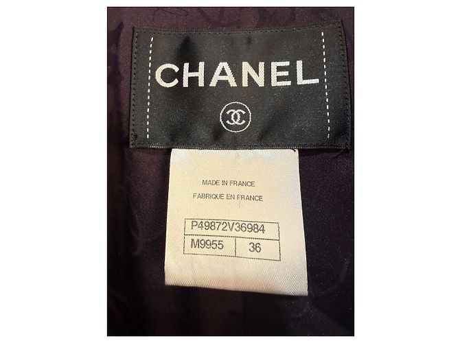 Abrigo Chanel de lana morado Púrpura - vista 5