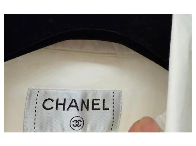 Top Chanel de algodón blanco talla 40 - vista 6