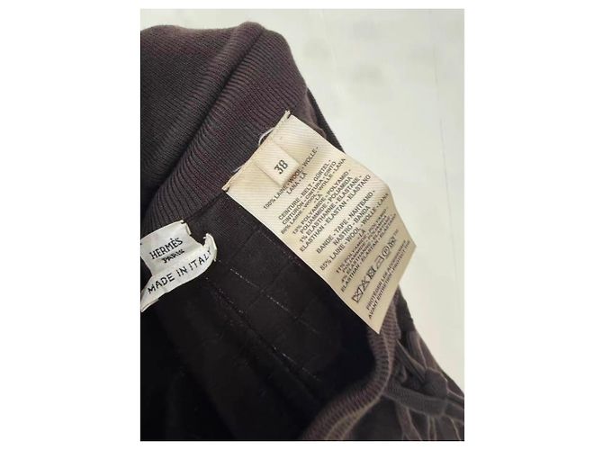 Pantalones Hermès de lana mujer 38 Multicolor - vista 2