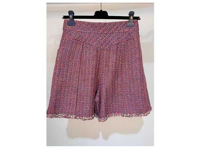 Shorts Chanel de Tweed Multicolor - vista 2