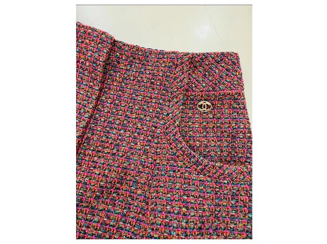 Shorts Chanel de Tweed Multicolor - vista 3